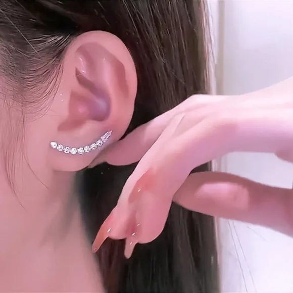 ⚜️𝟯𝟬%𝗢𝗙𝗙 𝗯𝘂𝗻𝗱𝗹𝗲𝘀 𝟯+⚜️ NEW Long Tassel Rhinestone Jacket Earrings - Picture 7 of 11